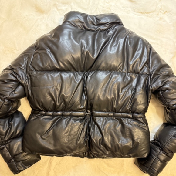 Double Zero Womens Black Puffer Jacket Size M - Picture 6 of 6